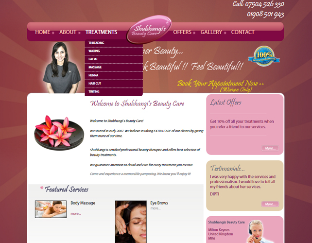 Beauty Parlor Website